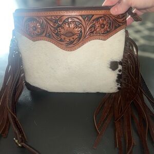 Preloved American Darling Crossbody Hand Tooled Genuine Leather Western handbag